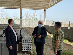 بازدید مدیر جهاد کشاورزی شهرستان سیمرغ از پروژه در حال ساخت پرورش ماهیان خاویاری شهرستان