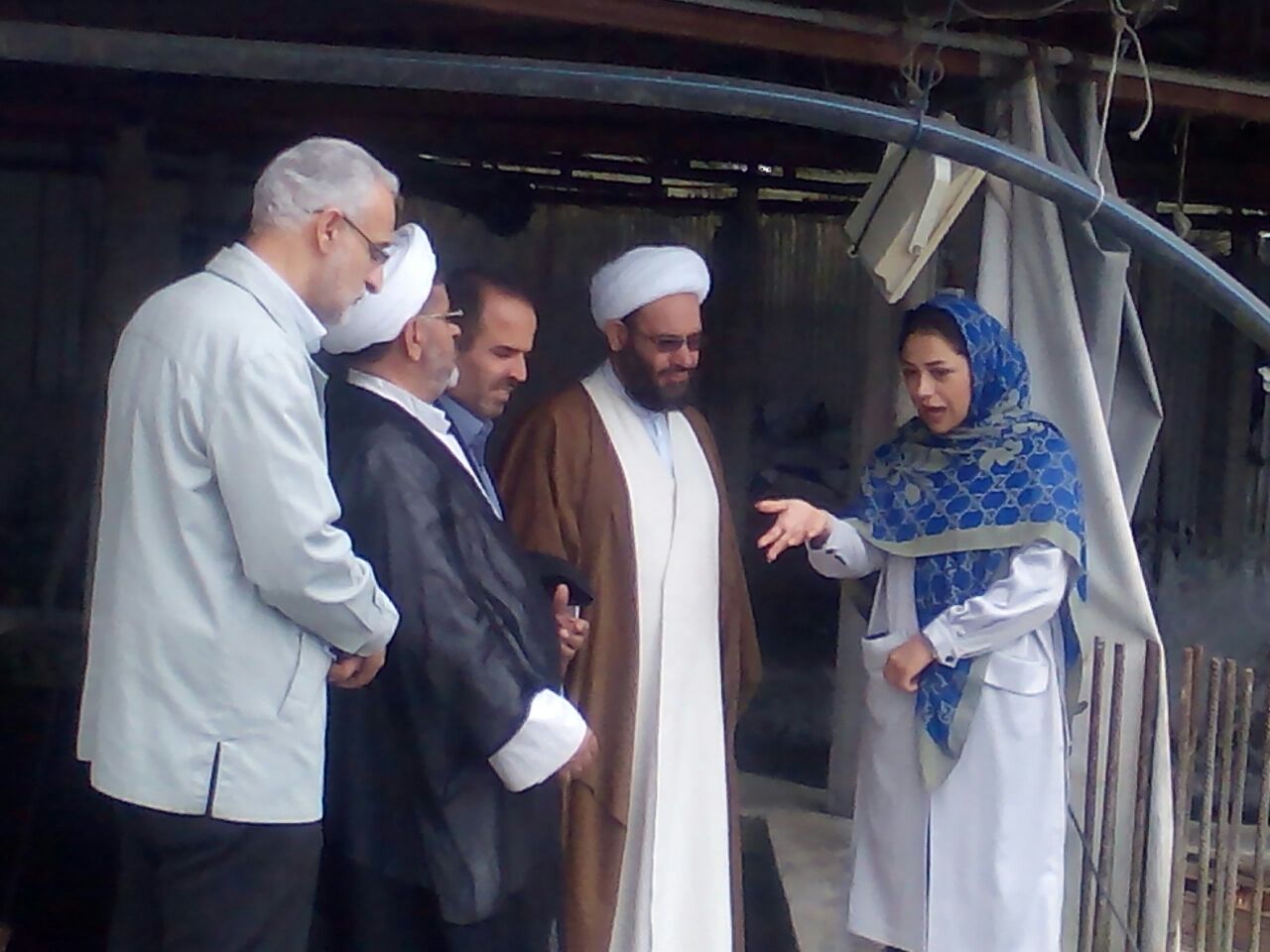 بازدید امام جمعه هادی شهر از واحد نیمه متراکم پرورش ماهی سردآبی (قزل آلا) قزل کنار روستای پایین نقیب این شهر