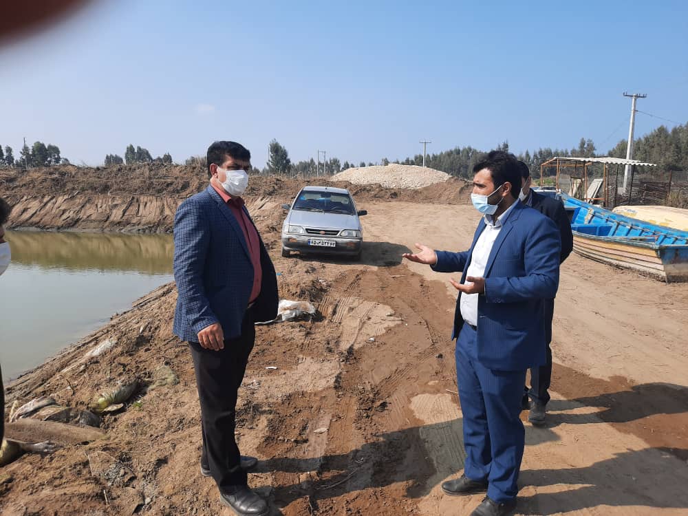 بازدید مشترک روسای اداره شیلات شهرستان ساری و میاندرود و محیط زیست شهرستان ساری از محل استرار طرح تکثیر نیمه طبیعی در رودخانه تجن 