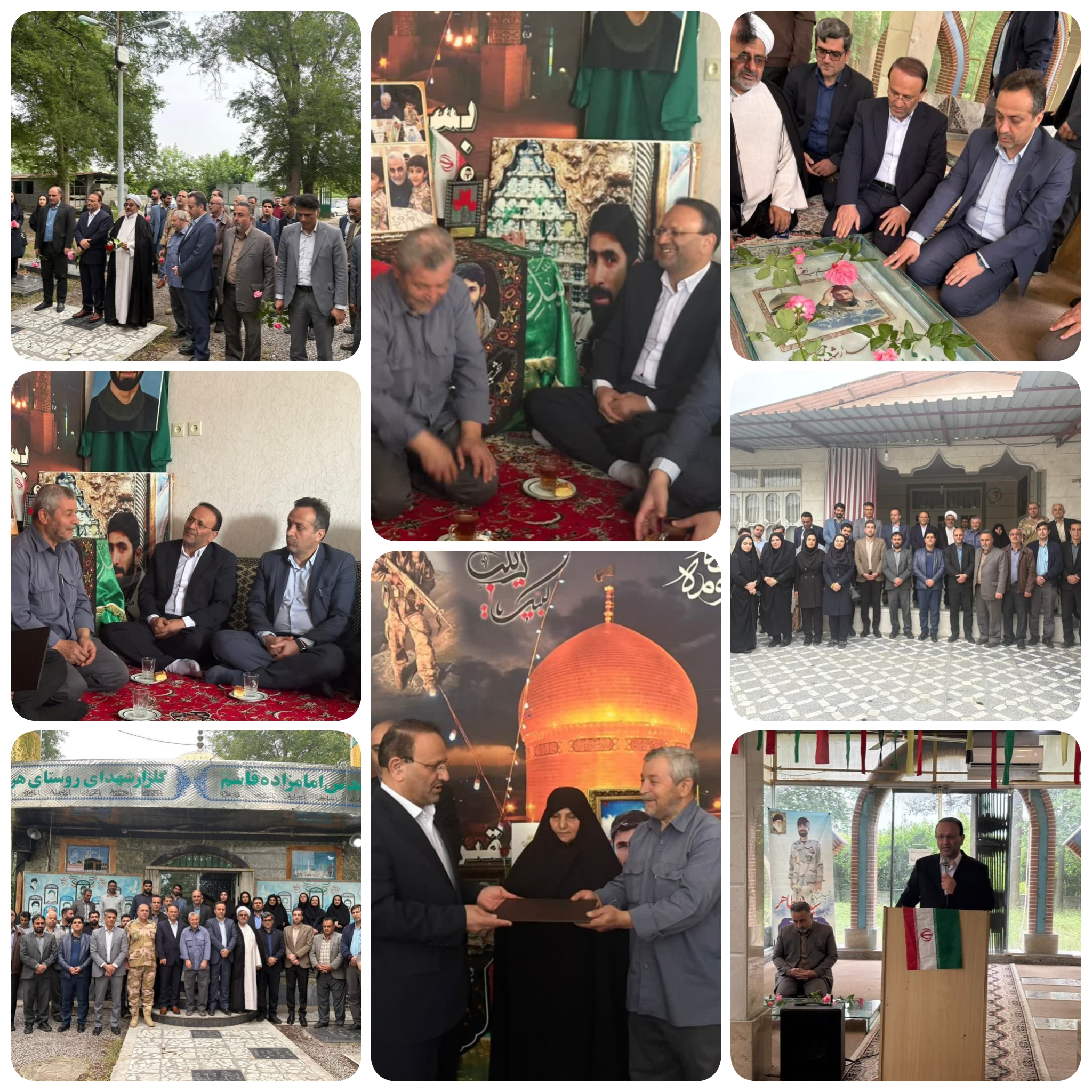 مدیرکل شیلات استان  مازندران  با حضور در منزل شهید مدافع حرم سید رضا طاهر  در دهه کرامت در روستای هریکنده  شهرستان بابل از مقام شامخ این شهید والامقام تجلیل کرد