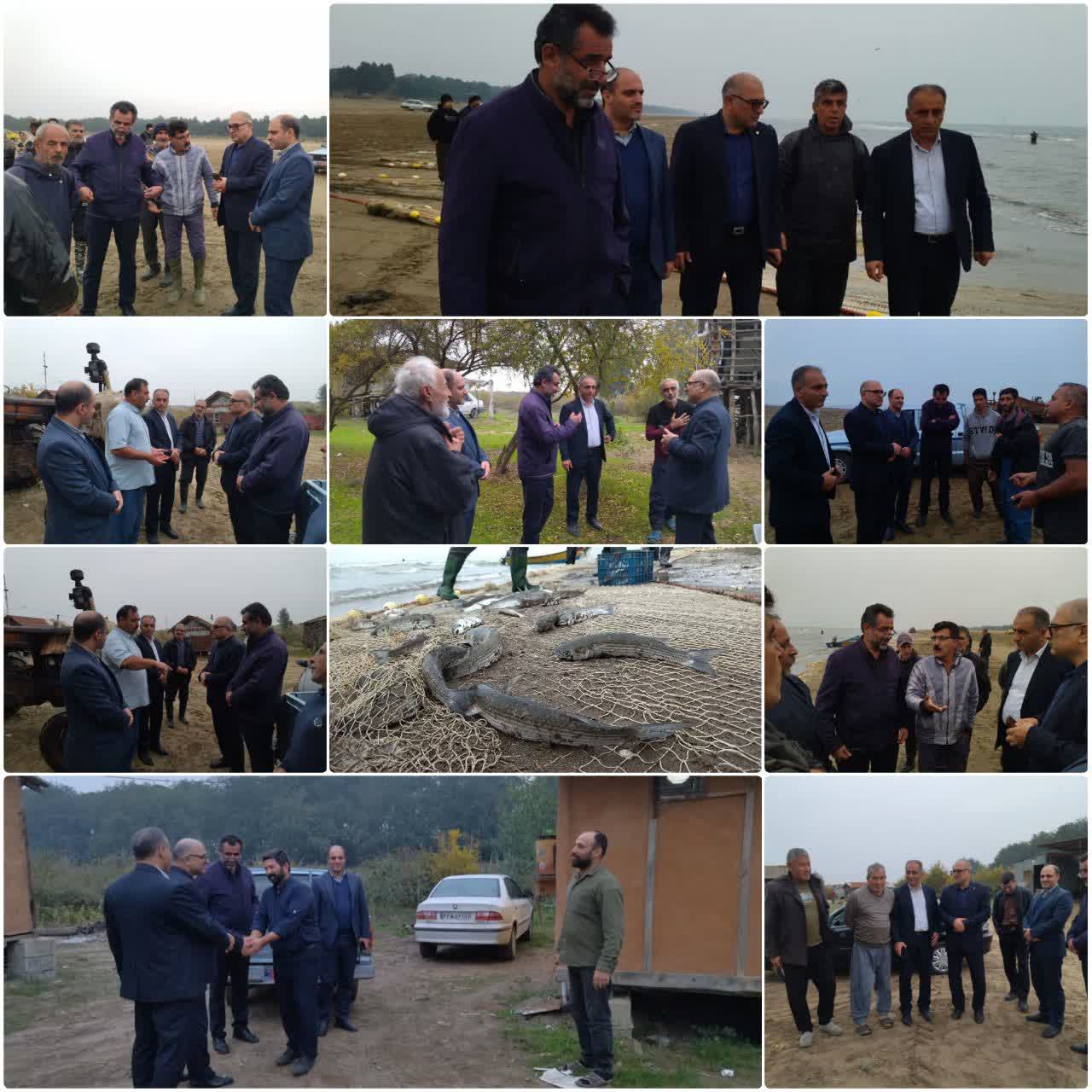 بازدید هیئت شیلاتی از میانکاله و گفتوگو با صیادان درباره وضعیت صید