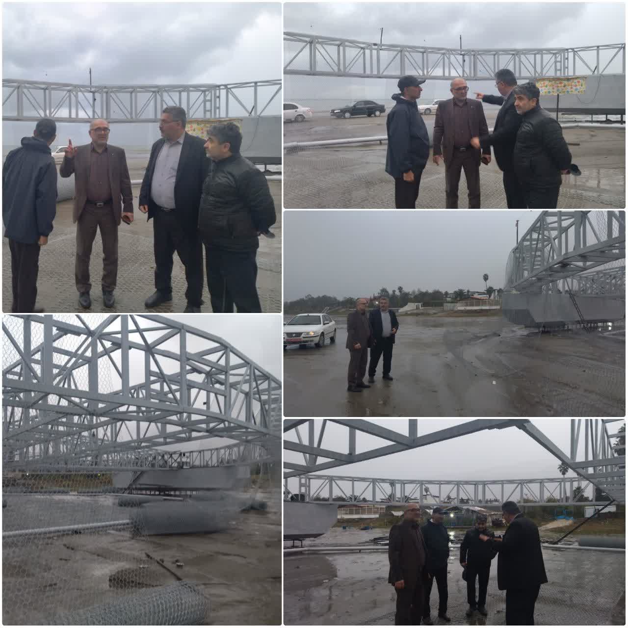 روند ساخت نخستین قفس تمامفلزی پرورش ماهی در دریای نوشهر مورد بازدید قرار گرفت